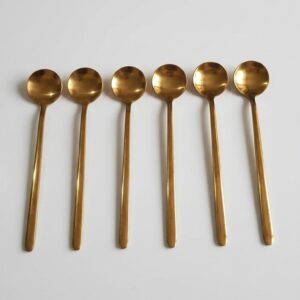 Thin Rose Long Spoon Set -x6