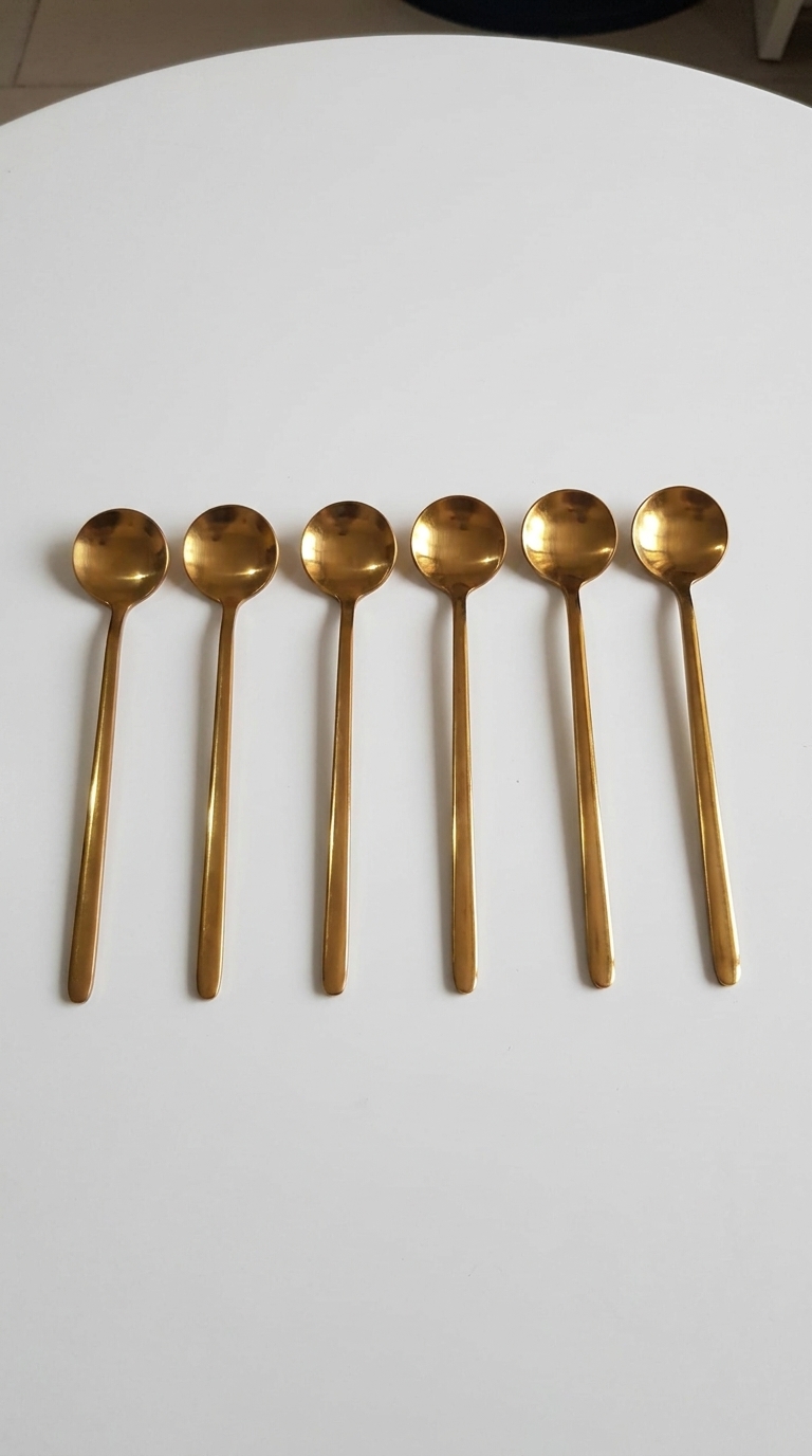 Thin Rose Long Spoon Set -x6